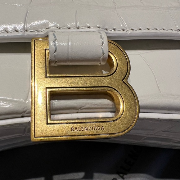 Balenciaga Hourglass Small Croc-Embossed Top-Handle Bag - Picture 10 of 11